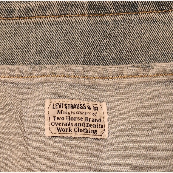 Levi's Youth Girls Denim Overalls Shortalls Button Front Size 12 Reg - Picture 4 of 9